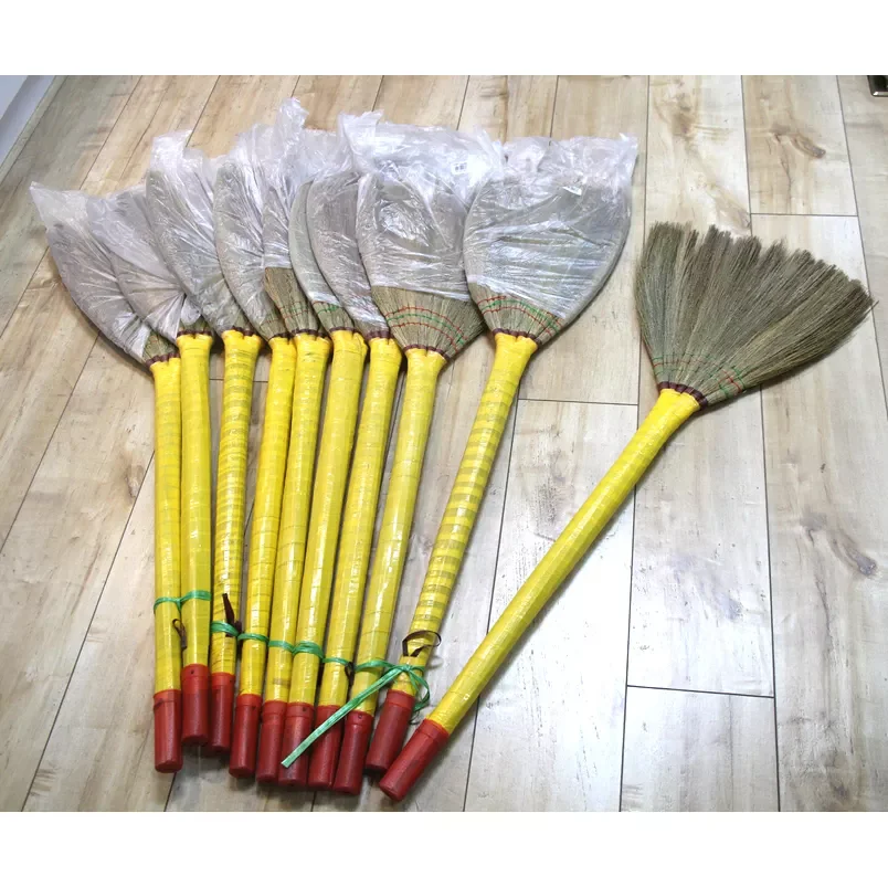 Wholesale grass soft broom household sweeping powder broom natural grass broom