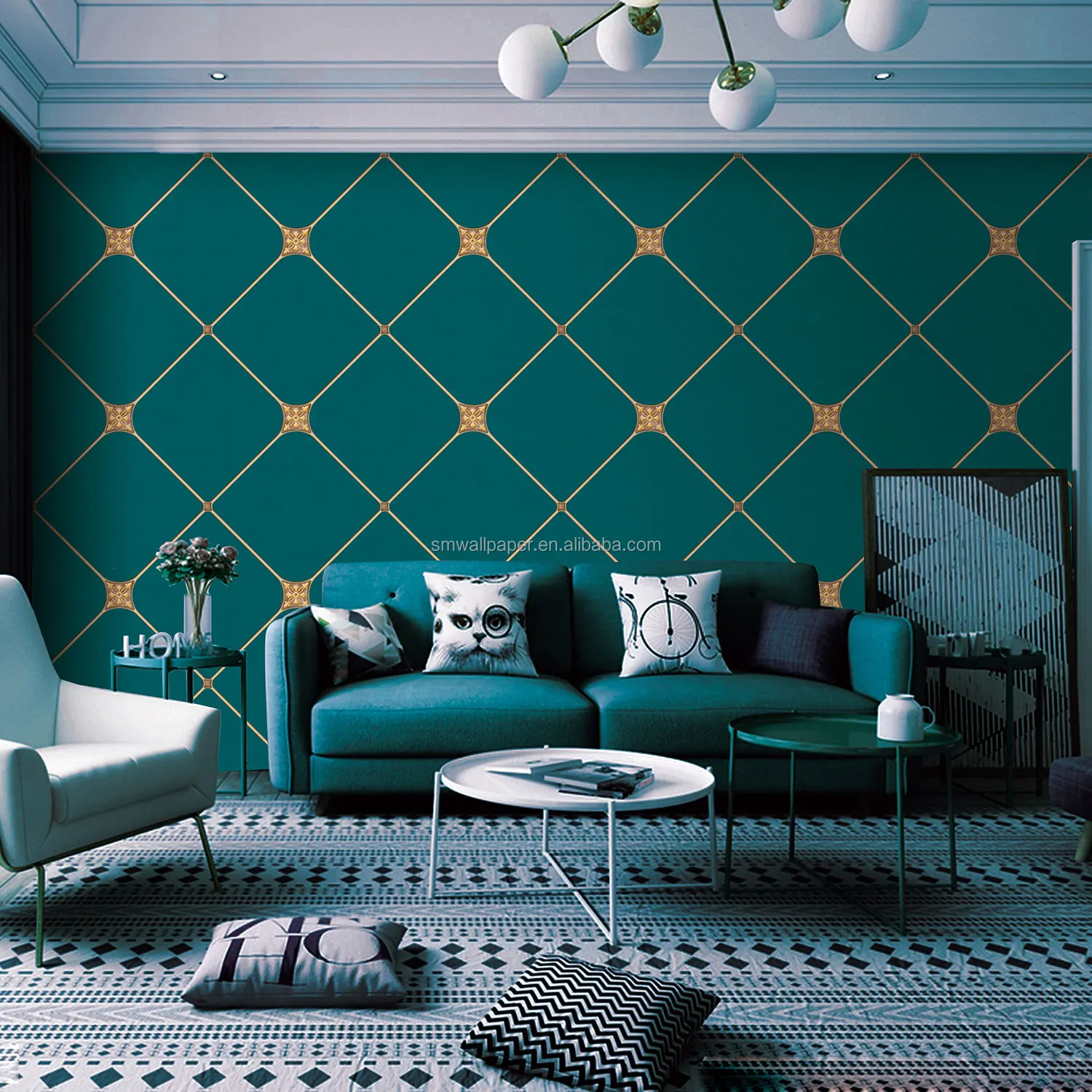 Modern Custom Wallpaper 3D Foam Bedroom Living Room Decor Wallpaper from China