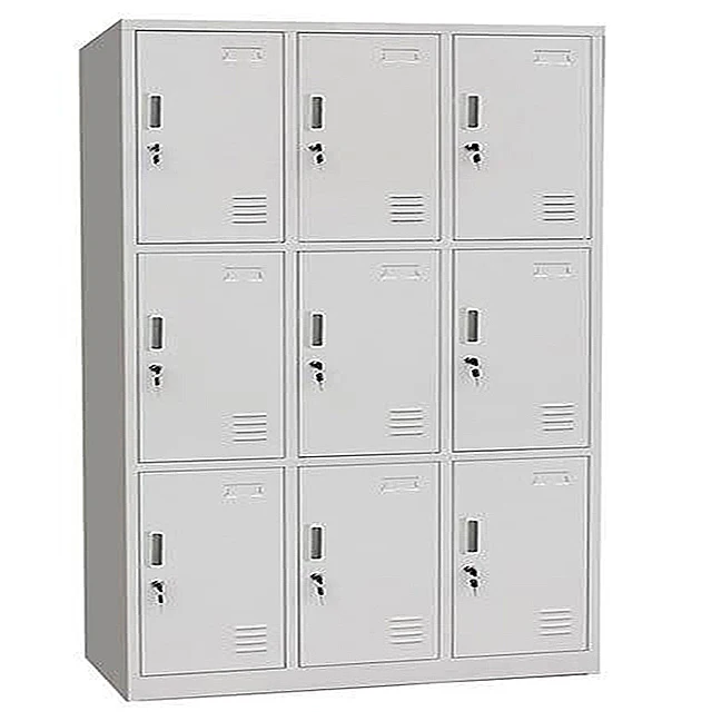 Metal 9 Door Office Furniture Wardrobe Steel Gym Locker  Laboratory Equipment Dealers
