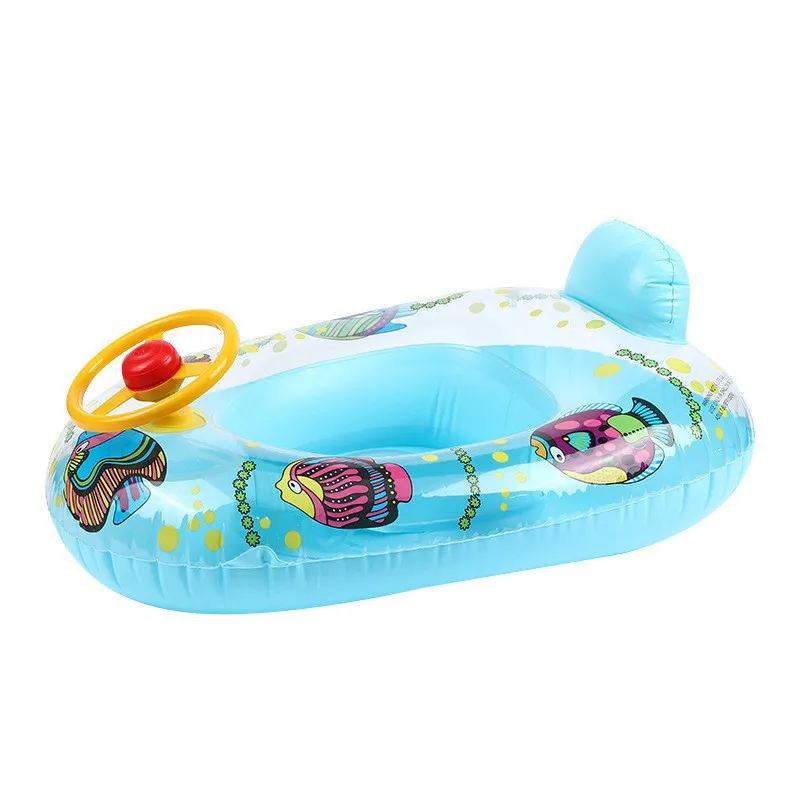Wheel Custom Hot sale swimming ring 1-4 years old cartoon cute inflatable swimming car boat swimming ring with horn steering