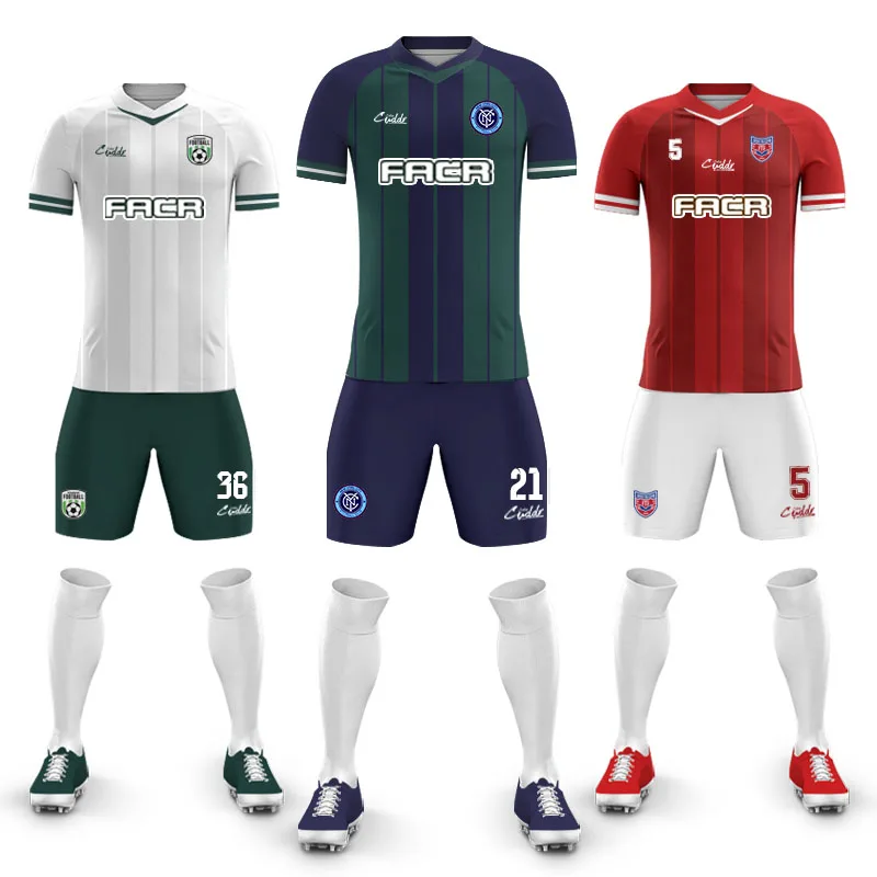 Unisex White Short-Sleeved Soccer Jersey Custom Full Body Digital Printed Football Training Team Uniform for Adults Children