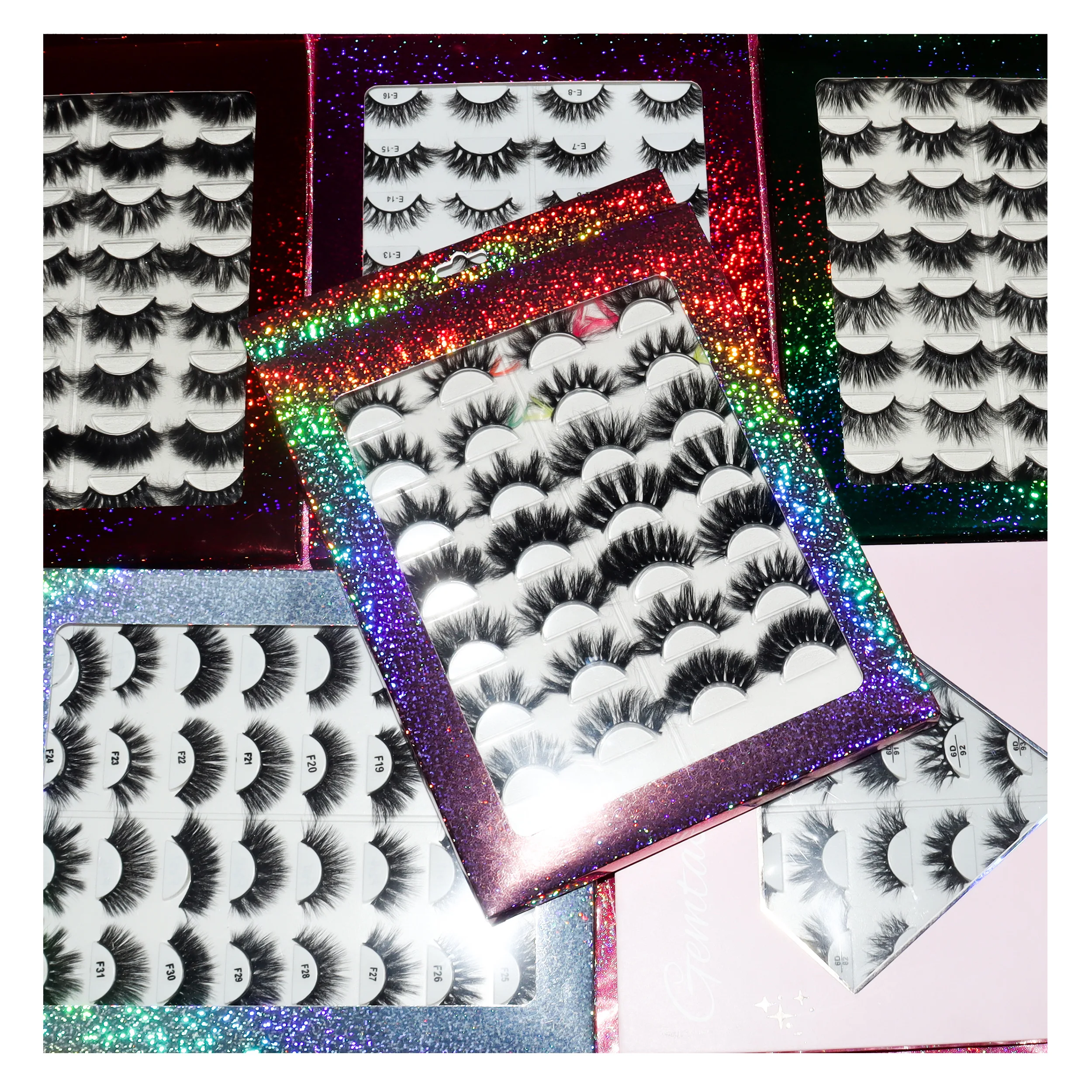 2022 new products  Private Lash Label Box Your Own Logo5d fluffy mink water eyelashesTKA With Christmas gift sets lash Boxes