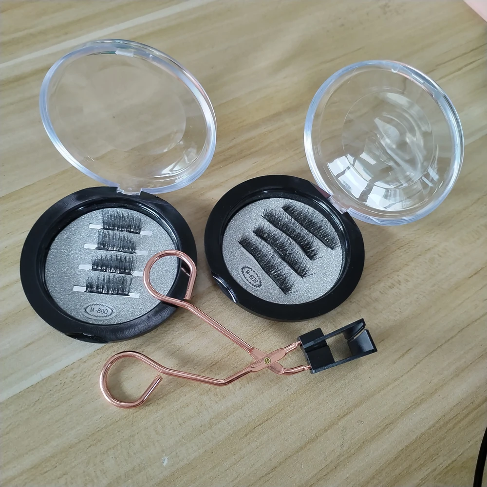 3D magnetic eyelashes no glue no eyeliner Faux Cilsfal Cil Magnet Magnetic Eyelashes without glue thin magnetic eyelash