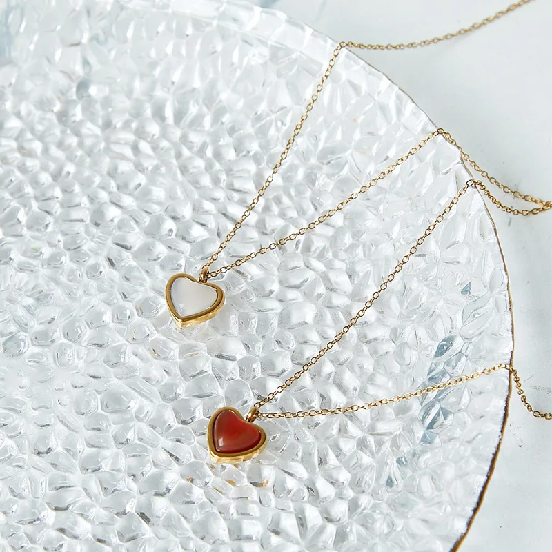 Trendy Hawaiian Style Jade Earrings Necklace Set 18K Gold Plated Dangle Natural Red Agate Jewelry for Wedding Party Gift Women