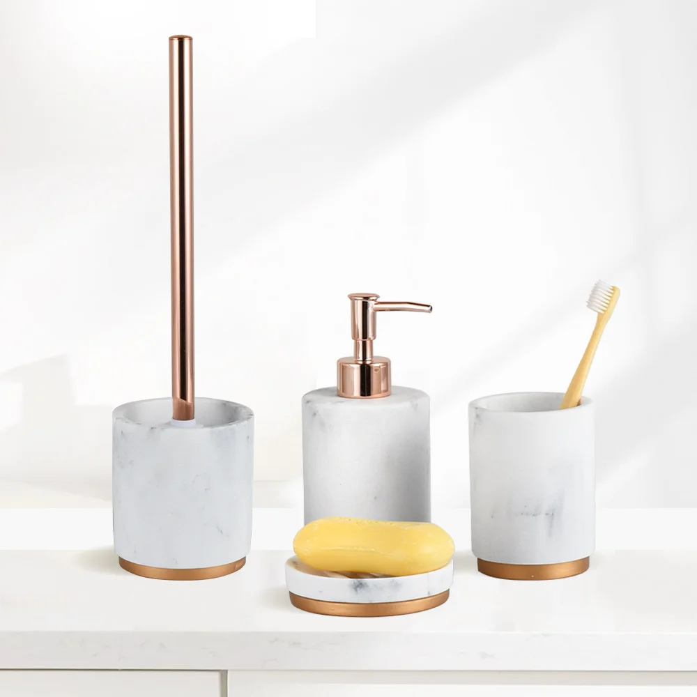 Wholesale Promotional Plastic Bath Accessory Complete Set  Simple Bathroom Accessories Set 3 Pcs Ba014s04