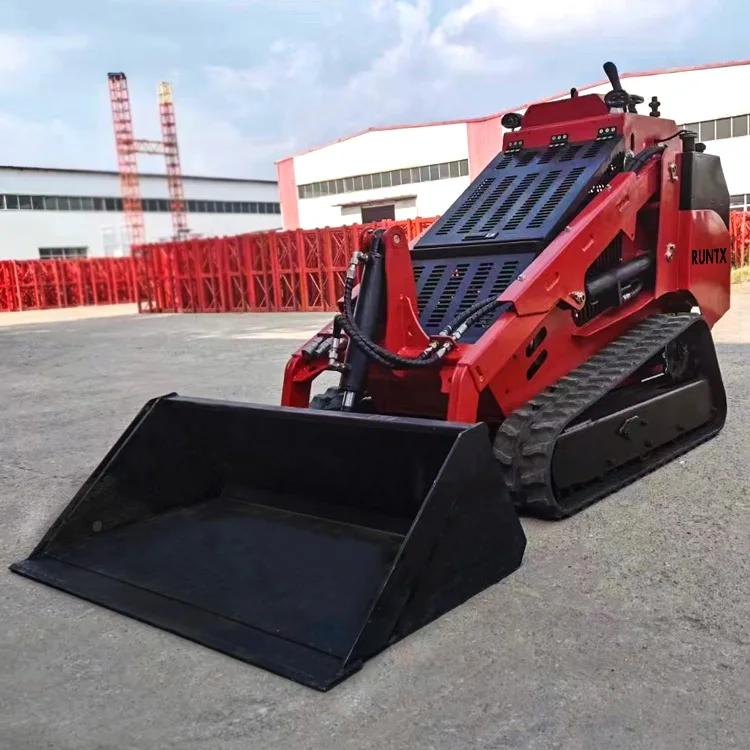 Runtx Chinese top 10 Cheap Mini Skid Steer Loader for Sale Diesel Mini Tracked Mini Skid Steer Loader with Tree Puller