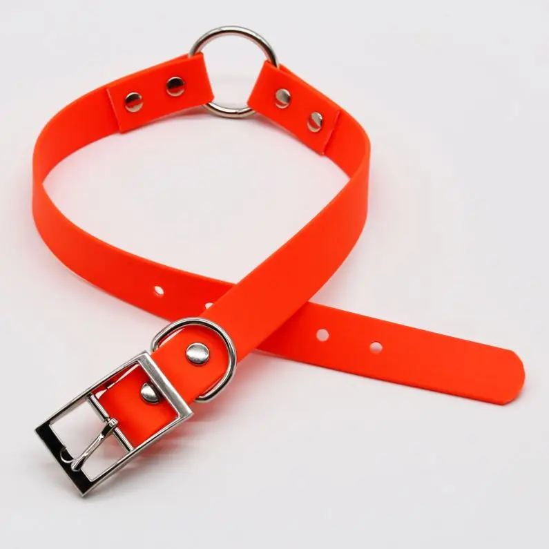 2024 Custom Waterproof Training Dog Collar Colorful PVC Nylon Webbing with O Ring Splicing Features Lights 22 Color Options