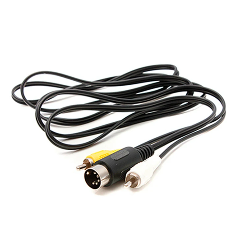 Бесплатные образцы 5 Pin 6ft 1,8 м AV видео кабель 2 RCA с высокой точностью, аудио-и видеокабель для Sega Master System