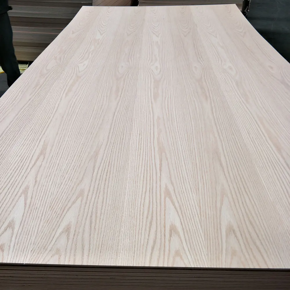 Cheap Commercial Veneer Faced Blockboards / Block Board Red Oak Plywood For Wardrobe