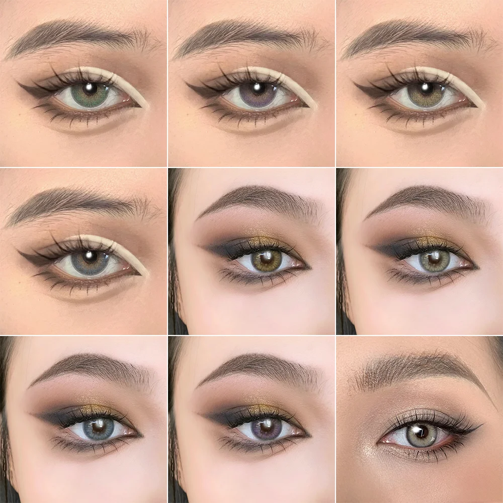 TX brand three tone wholesale contact lenses 14.0/14.2/14.5mm entes de contacto de color