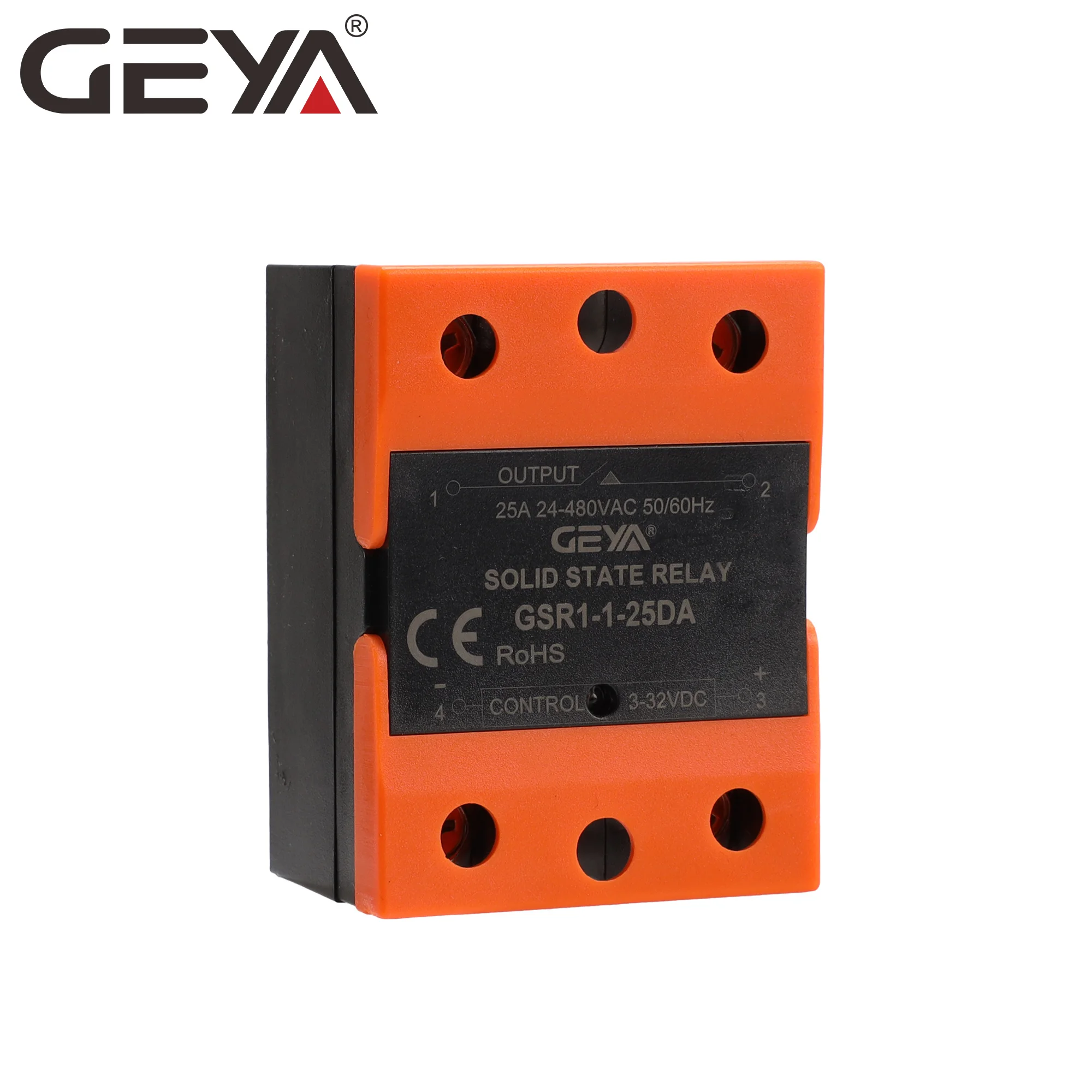 GEYA New Single Phase Solid State Relay GSR1-1-25DA DC to DC 10A-100A Fotek Relay