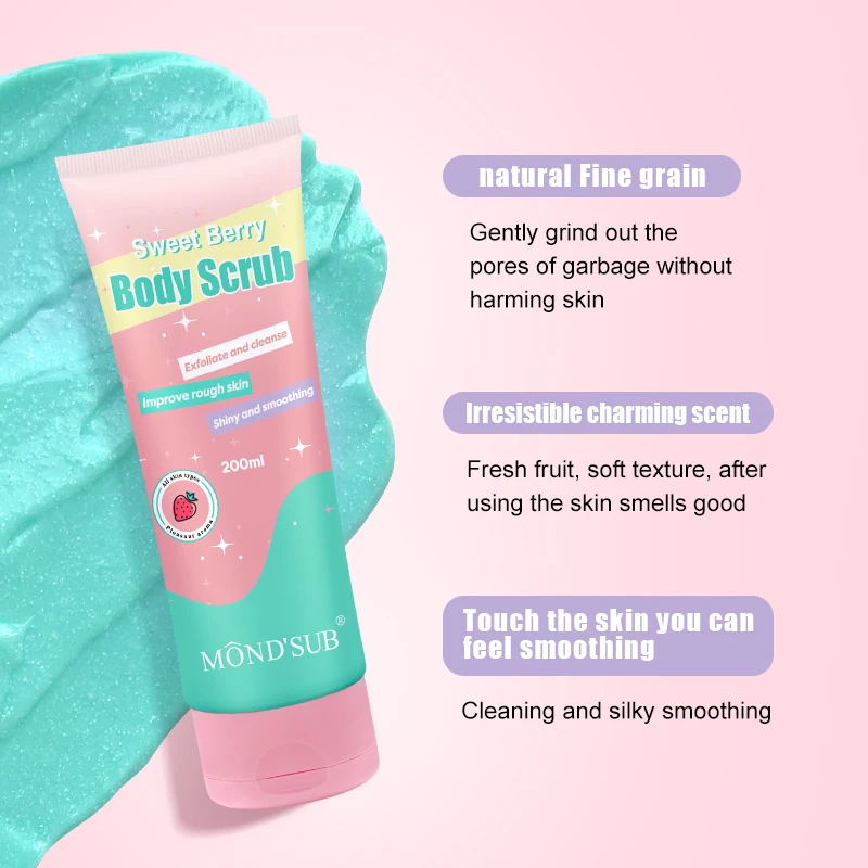 Wholesale Vegan Whitening Exfoliating Sugar Moisturizing Berry Banana Milk Fruit Ice Cream Body Scrub