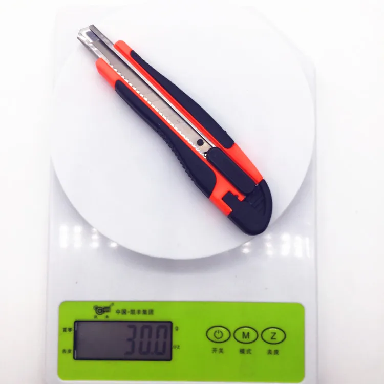 high precision Utility Knife , Lockable Box Cutters with flat brake block  Ergonomic Grip, and Replacement blade