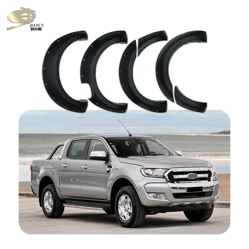 Накладка на крыло из АБС-пластика карманный стильный свод колеса матовый черный для Ford Ranger T7 2015-2017 другие внешние аксессуары 2016