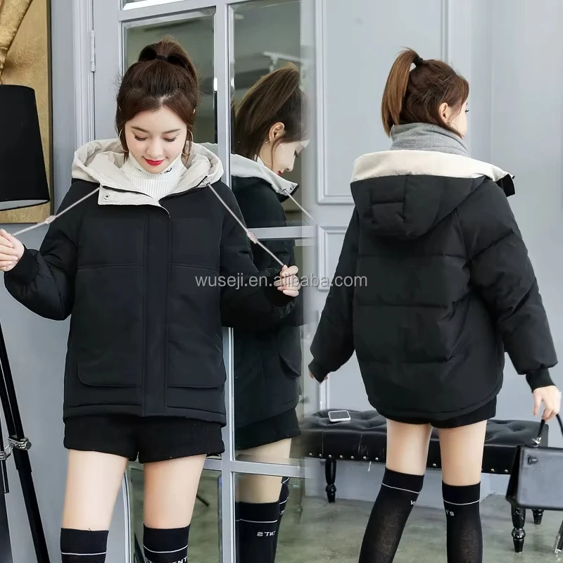 Foreign trade female short winter new Korean version of student bread jacket padded jacket loose and thick padded coat