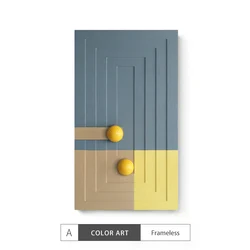 Morandi Nordic Fashion Contrast Color Three-dimensional Decorative Painting Modern Wall Art