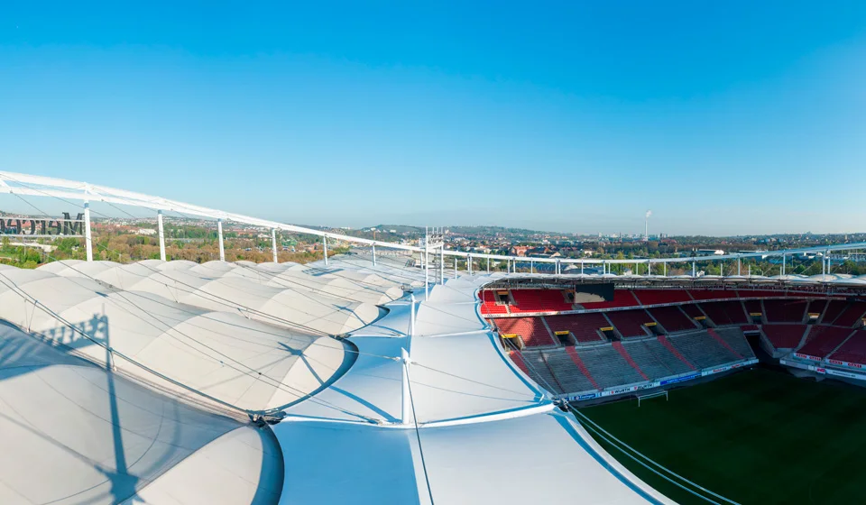 PVDF Fabric Tensile Membrane for Stadium Modern Design professional manufacture Covered