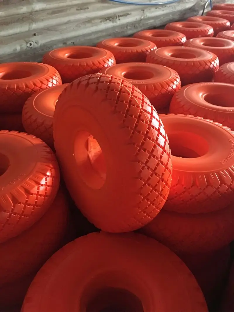 6 8 10 12 13 16 inch Best Quality Special Folding Beach Trolley Wheels Pu Foam Wheel for wheelbarrow wheels