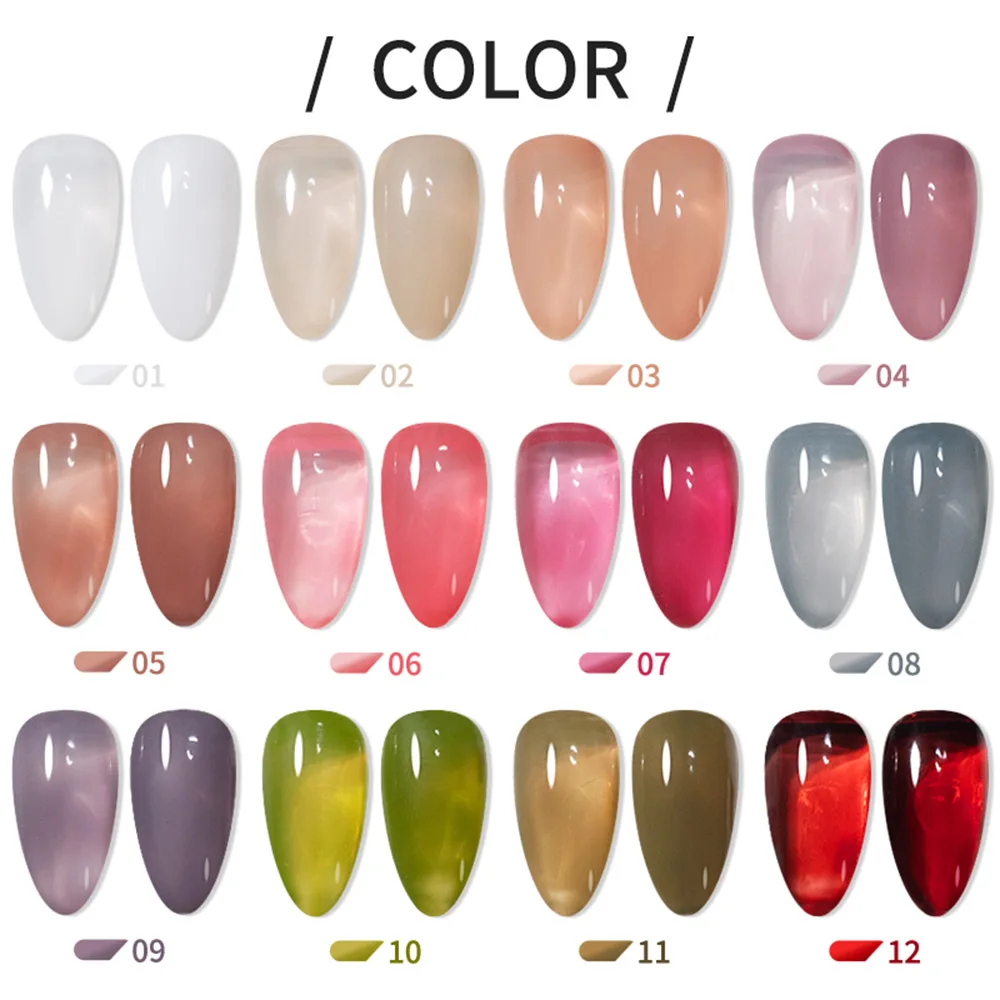 BOZLIN Hema Free 15ml 30 Colors Semi Transparent Nude Jelly Soak Off UV Nail Varnish Gel Nail Polish