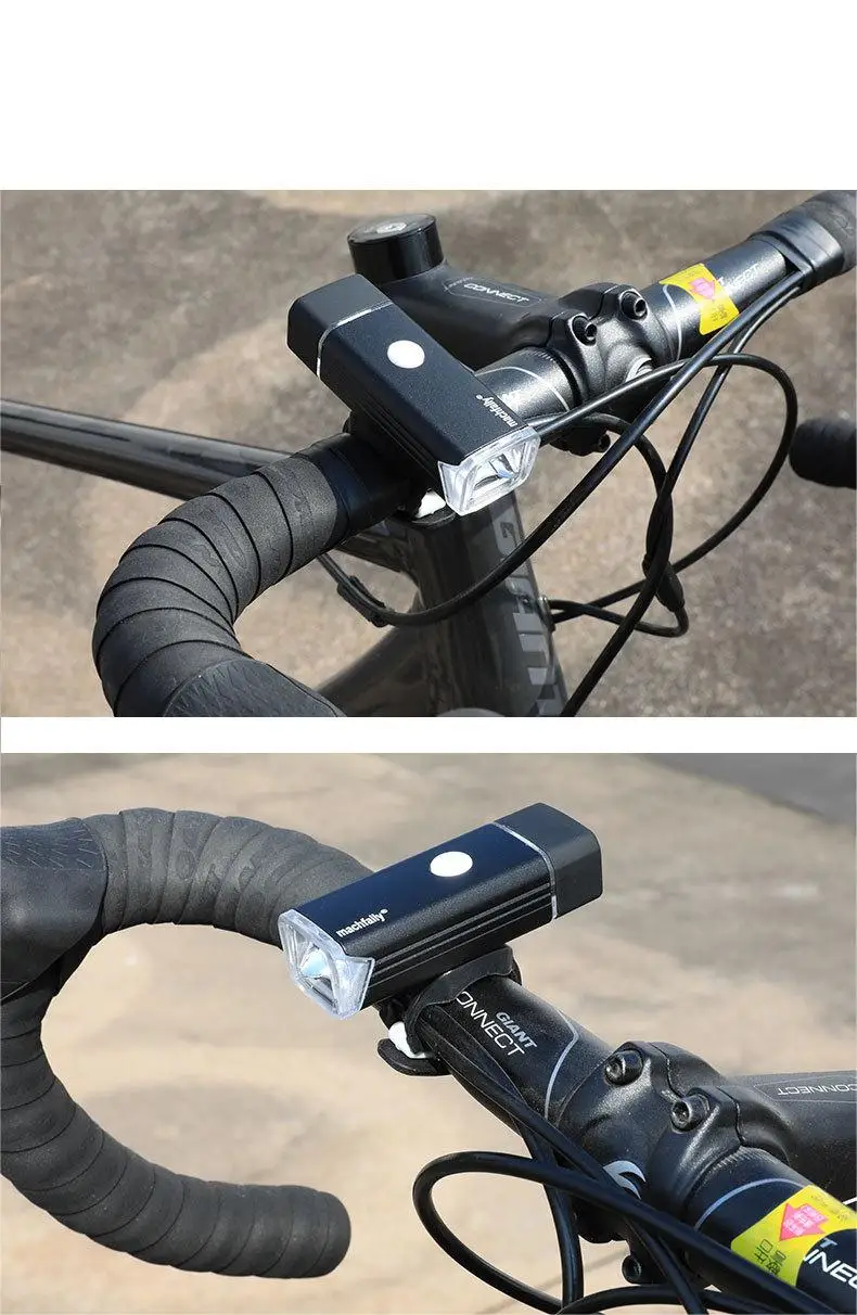 USB Charging Bike Headlight Waterproof Bicycle Light Front Flashlight