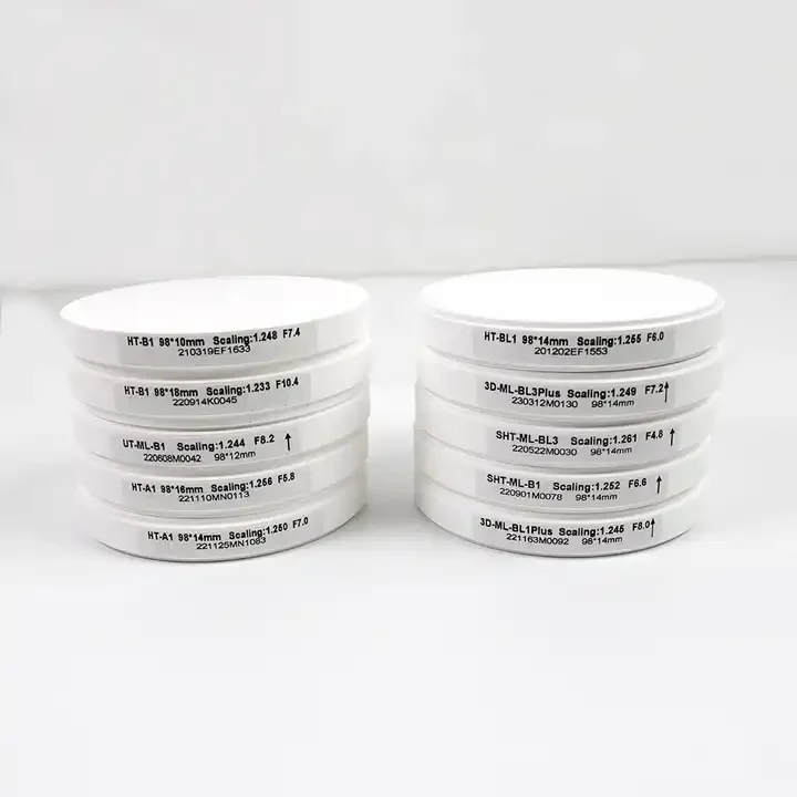 zirconia blocks Dental Lab CAD CAM Acrylic Block HT/ST/ 98mm White Zirconia Block