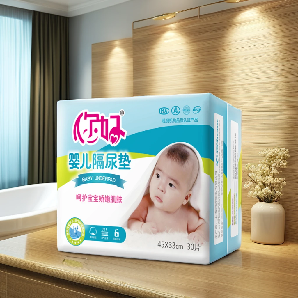 Одноразовая супервпитывающая Водонепроницаемая подкладка для ребенка, биоразлагаемая подставка для кормления новорожденных, изготовленная из пушистой целлюлозы