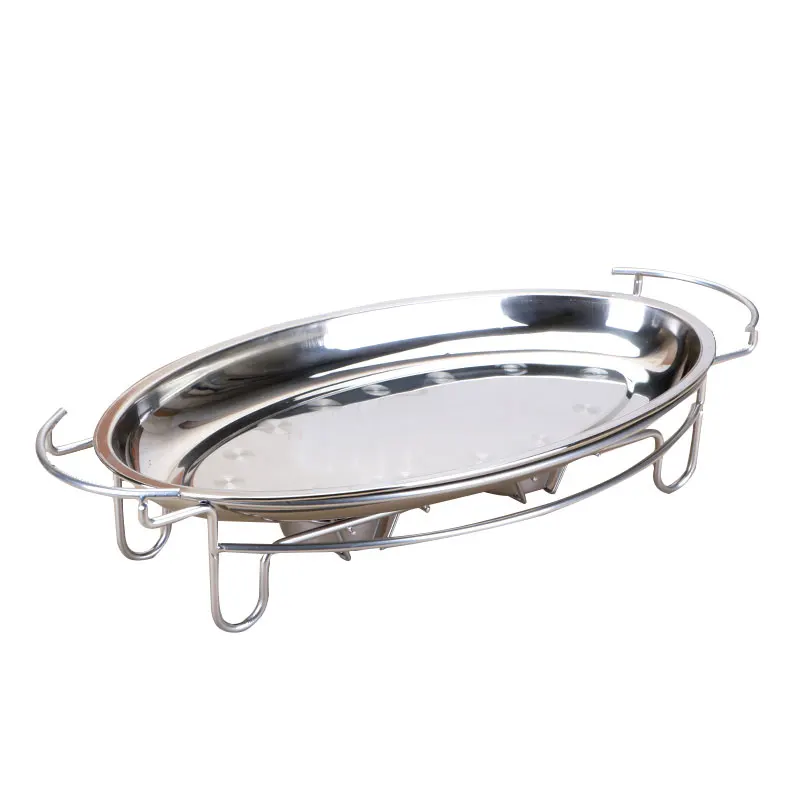 Hedan Factory Stainless Steel Grilled Fish Pan BBQ Grill Fish Alcohol Fish Stove