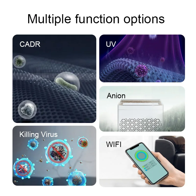 oem appliances plasma air purifiers with true hepa 13 filter 3 in 1 activated carbon premium smart home household air purifiers