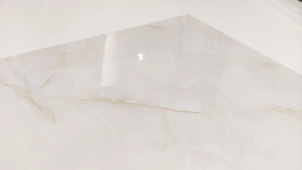 White porcelain tile wall panels