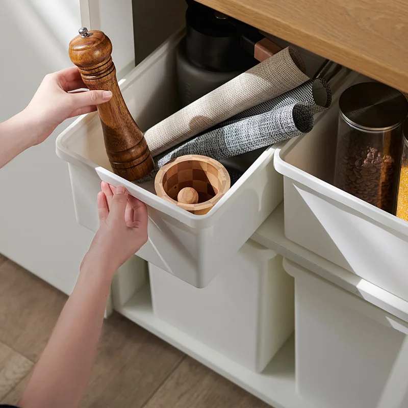 Desk Drawer Organizer Hidden Storage Box Home Kitchen Space Saving Large Vertical Plastic Storage Box With Lid