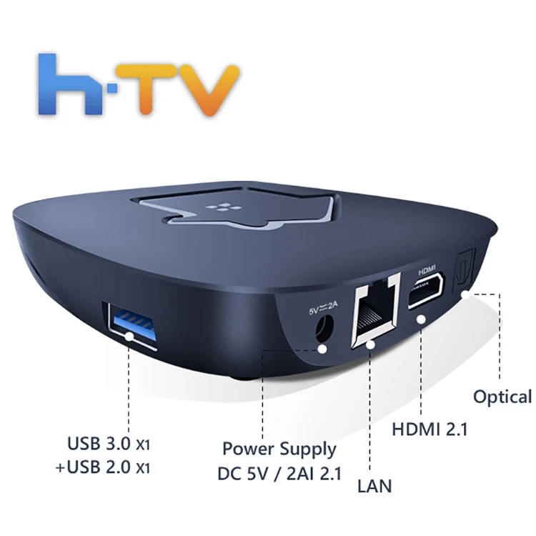 HTV  H7 TV Box  Android 9.0 set top box  (Brasil free shipping)