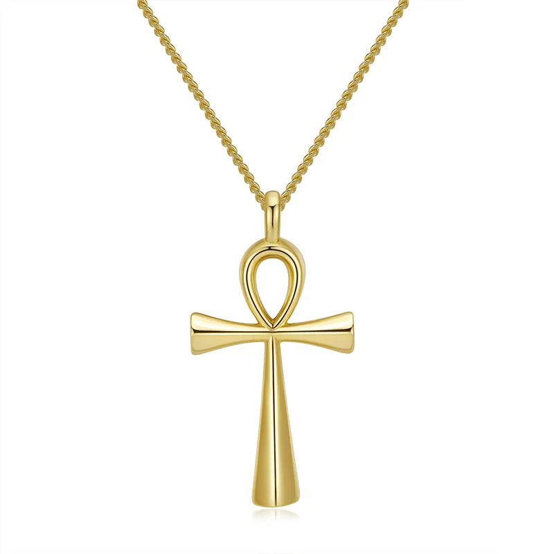 fashion jewelry 925 sterling silver custom gold plated cross necklace pendants & charms