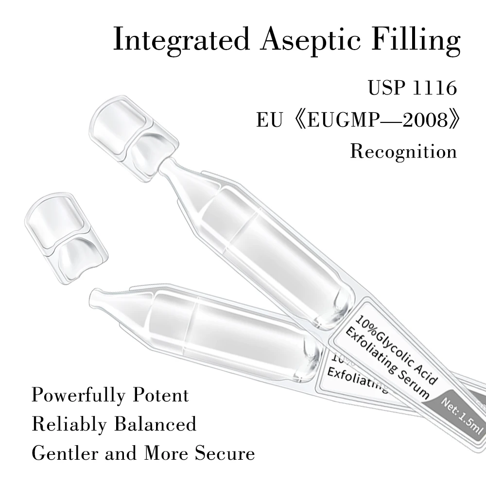 10%Glycolic Acid Exfoliating  Face Serum with Lactic Acid Hydrating and Salicylic Acid Pore-Clearing Krone Private Label Custom