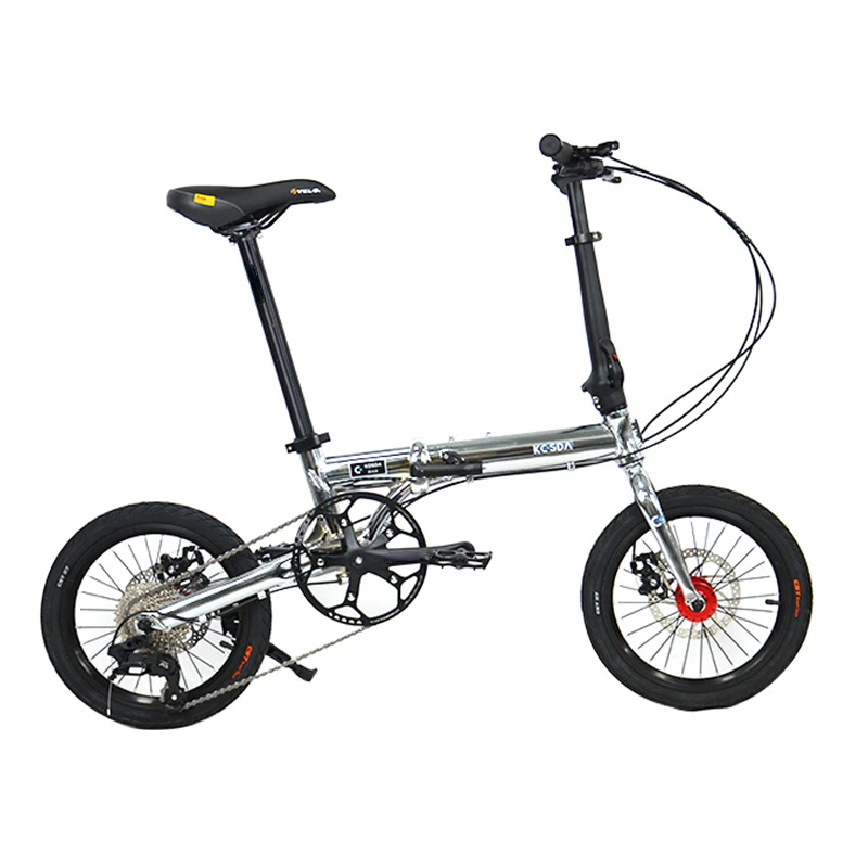 Road bike KOSDA 16-inch aluminum plating color ultra light folding bicycle 8-10 speed change system Kosda brand road bicycle