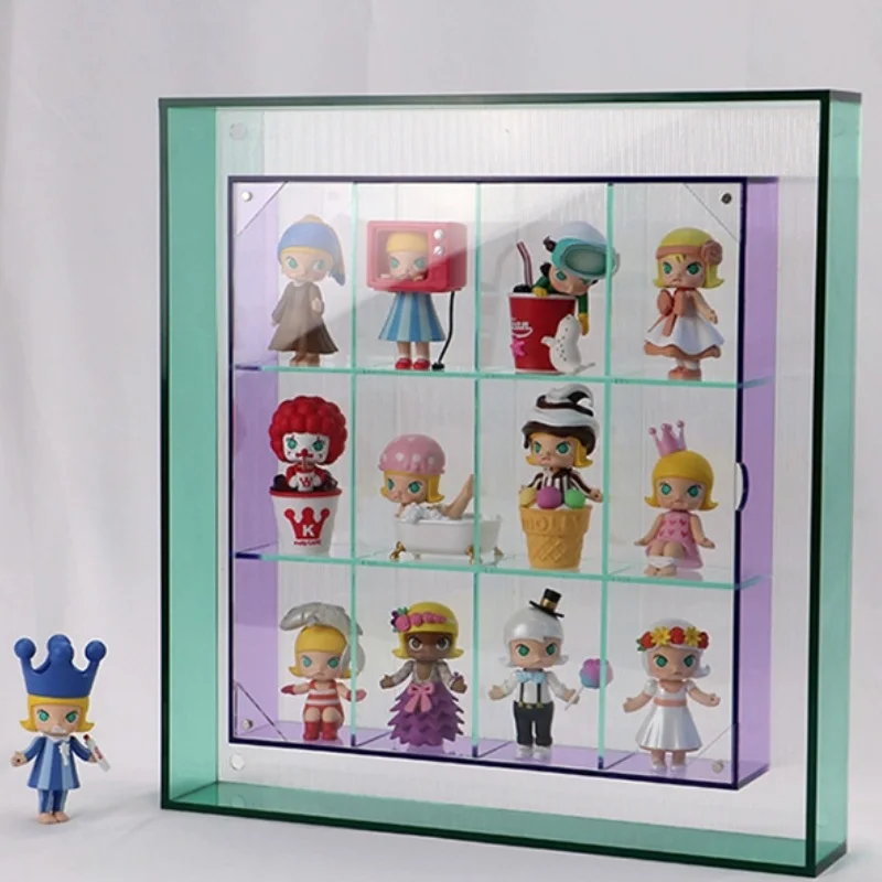 POP Blind Box Storage Display Rack Wall Frame Transparent Acrylic Doll Model Storage Display Box Stackable Dustproof Magnetic