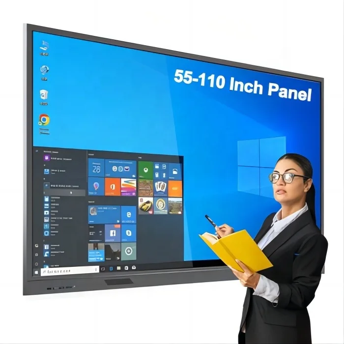 65 Inch Octa Cores Processor 40 Point Touch Interactive Flat Panel Interactive Whiteboard Finger Touch Interactive Smart Board