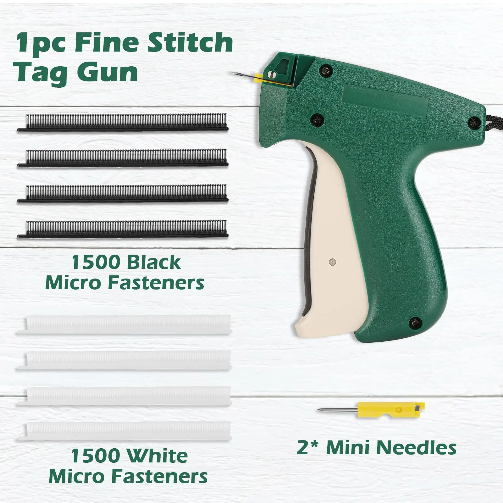 Tag Gun for Clothing Fine Stitch Mini Stitch Gun Stitchy Quick Clothing Fixer Sewing Quilting Hemming Stitch with 2 Needles