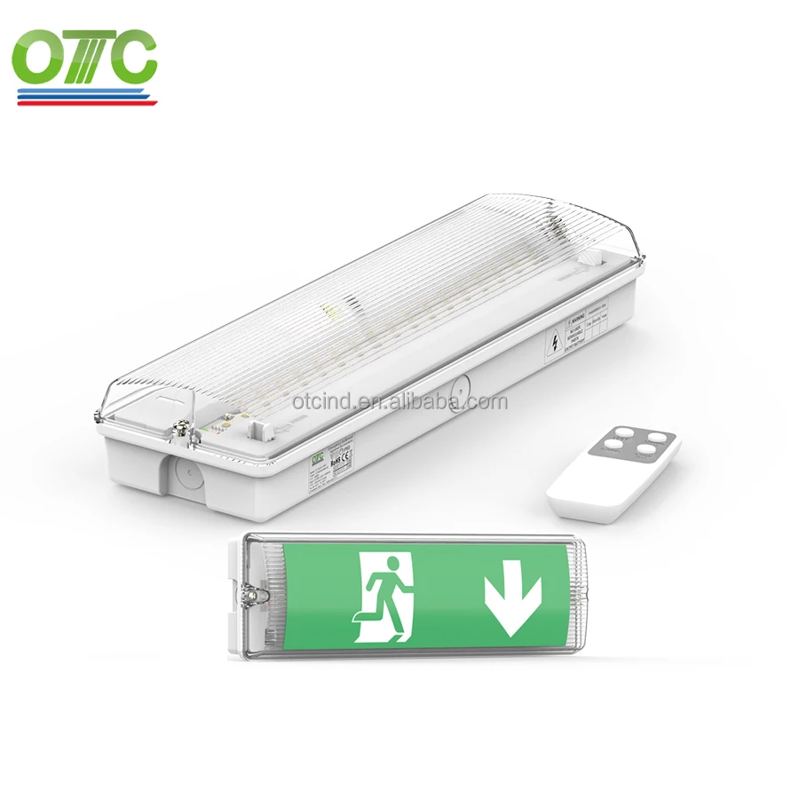 OT-OLB3S-30ST 2021 new  ultra slim EN62034 complaint remote and Self Test Ni-Cd battery IP65 LED emergency light
