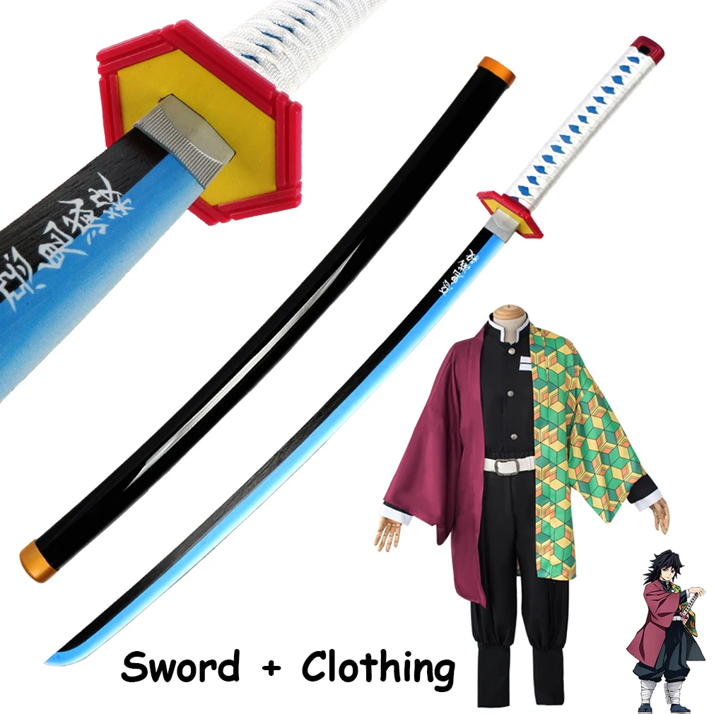 Anime Demon Slayer  Kyoujurou Character Props  Halloween Gift Cosplay Clothing Sword Katanan Prop Sets Kimetsu no Yaiba