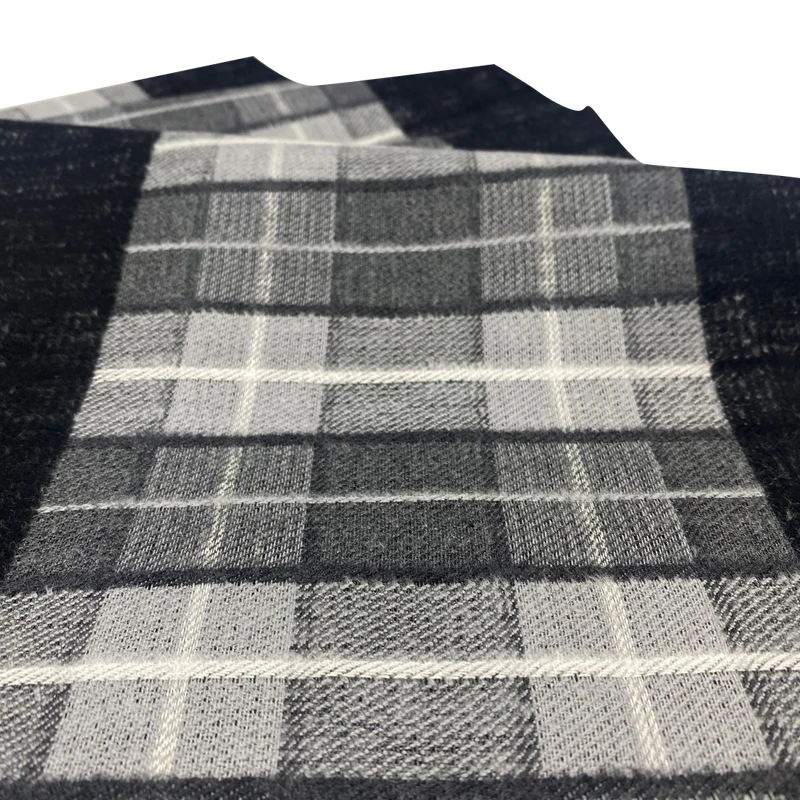 Factory Direct Sale Custom Silk Brushed Scarf Handmade Winter Woven Reversible Jacquard Men Long Scarves With Tassels