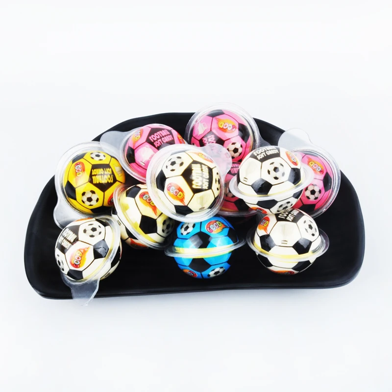 wholesale custom OEM bulk 4D gummy Realistic shape sweet snacks halal kids Multiple colors Football popping gummy eyeballs candy