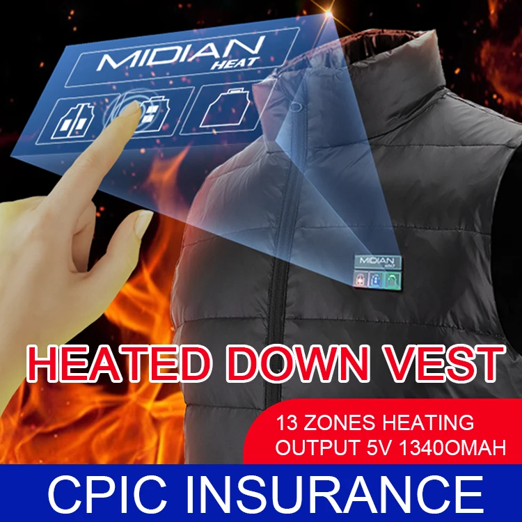 MIDIAN 5V USB Heated Vest Thermal Gilet waistcoat
