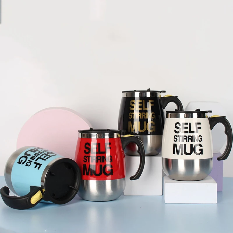 Automatic Creative 16oz Electric Self Stirring Coffee Mug Stainless Steel Self Stirring Porcelain Mug Auto Mixing Coffee Cup