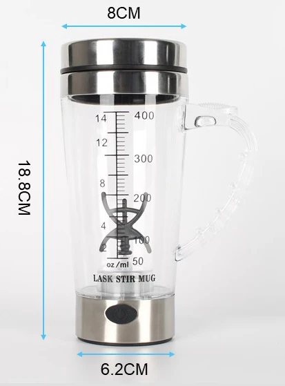 Self stirring mug stainless steel cups Portable blender Electric mixer Coffee Shaker Cup Automatic transparent Magnetic Mug