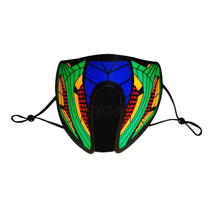 party decoration led sound activated mask EL light up music mask