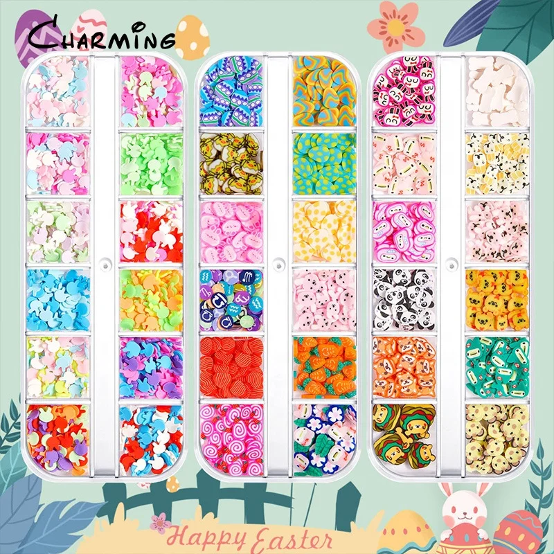 Polymer Clay Slices Sprinkles For Slime Filler DIY Clay Crafts Decoration Nail Art Easter