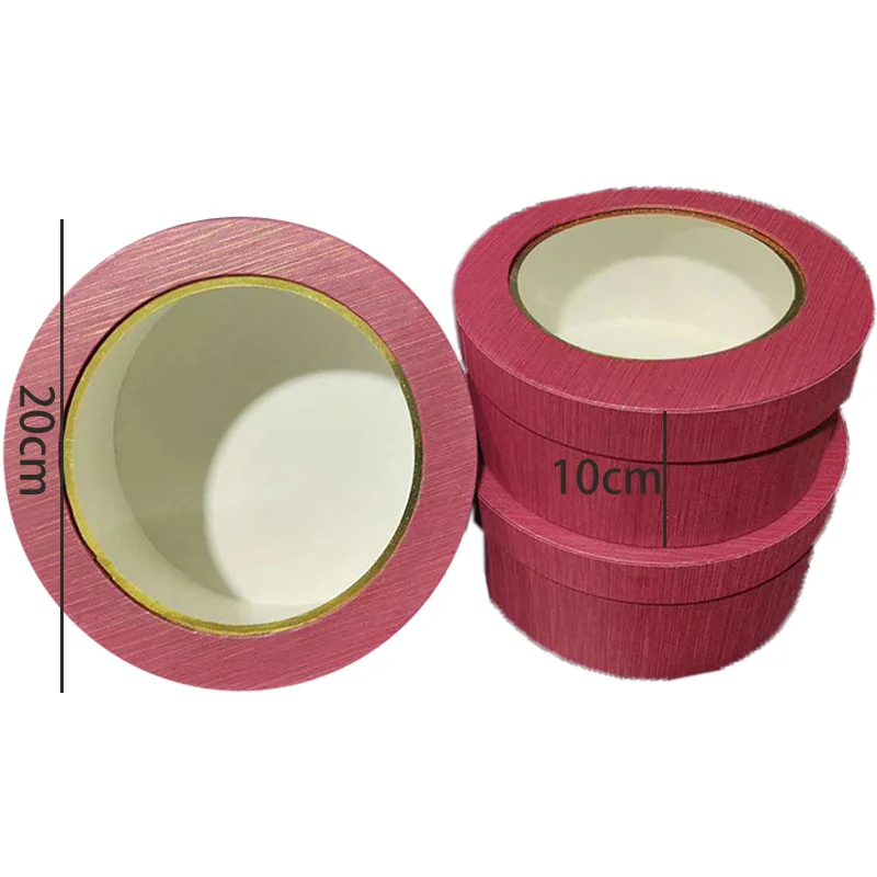 Wholesale Low MOQ Fashion 3 Set Florist Gift Gold Foil Cardboard Round Flower Packaging Box With Clear Window