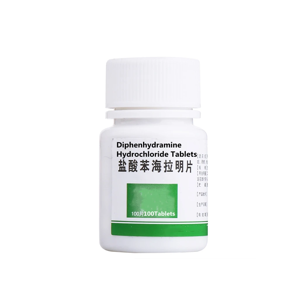 
Allergic Urticaria Allergic Rhinitis Itchy Skin 25mg*100 Tablets Diphenhydramine Hydrochloride Tablets 