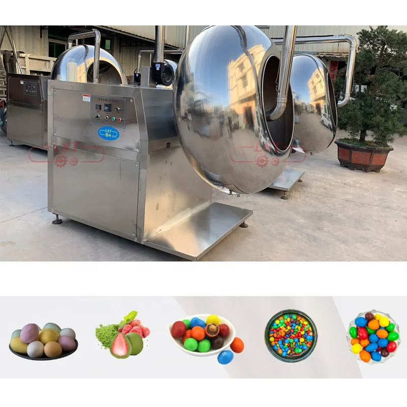 LST Manufacture Automatic chocolate coating pan small gummy coating machine gummy candy sugar coating machine