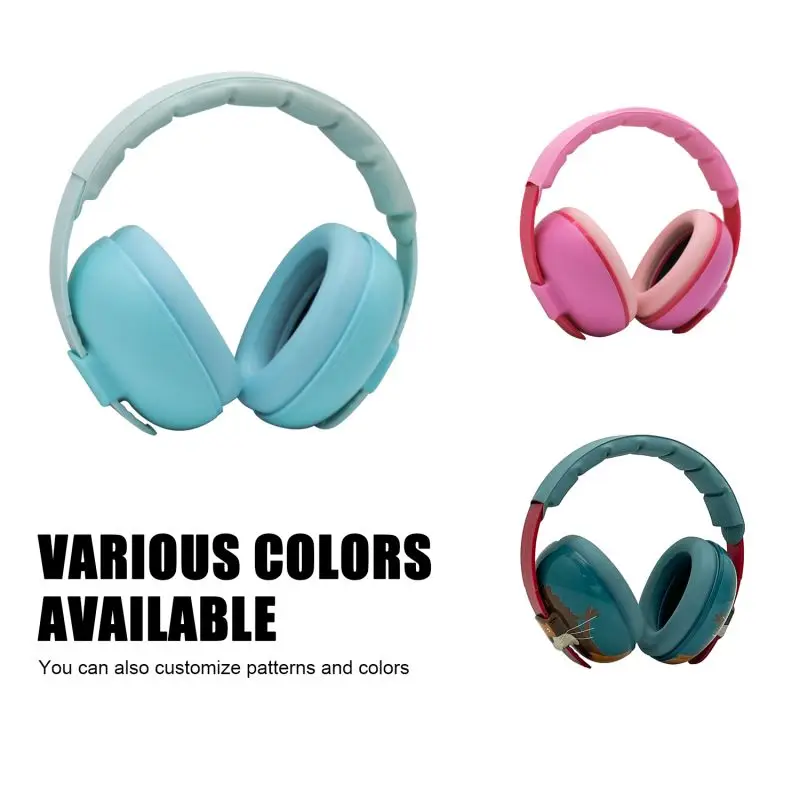 Low price Low moq customized packaging, color, logo, pattern baby noise reduction ear protection earmuffs